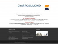 dysprosiumoxid.de Webseite Vorschau