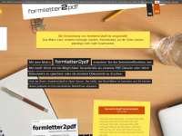 formletter2pdf.com Webseite Vorschau