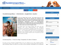 hundetransportbox.info Webseite Vorschau