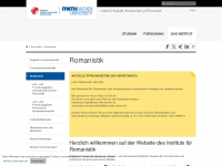 romanistik.rwth-aachen.de Webseite Vorschau