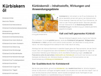kuerbiskern-oel.info Webseite Vorschau