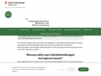 gratis-zahnspange-wien.at Webseite Vorschau