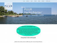 puur-yachtcharter.de Webseite Vorschau