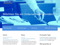 gruenden.ch Webseite Vorschau