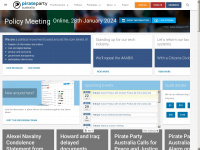 pirateparty.org.au Webseite Vorschau
