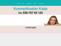 kosmetiksalonkatja.de Webseite Vorschau