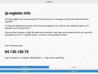 ip-register.info Webseite Vorschau