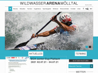 wildwasserarena-moelltal.at Webseite Vorschau