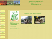 landurlaub-uckermark.de Webseite Vorschau