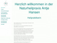 naturheilpraxis-antjehansen.de Webseite Vorschau