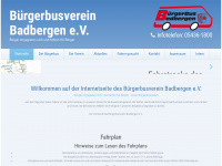 buergerbus-badbergen.de Webseite Vorschau