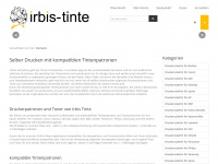 irbis-tinte.de Webseite Vorschau