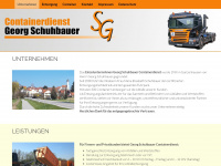 schuhbauer-containerdienst.de Webseite Vorschau