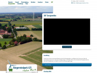 buergerwindpark-a31.de Webseite Vorschau