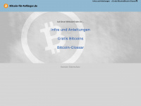 bitcoin-für-anfänger.de Webseite Vorschau