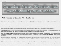 canadianvaluesilverline.com Webseite Vorschau