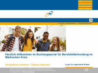berufsfelderkundung-mk.de Webseite Vorschau