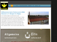 erba-museum-wangen.de Webseite Vorschau