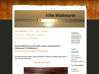 villa-wattwurm.de Webseite Vorschau