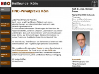 hno-heilkunde-koeln.de Webseite Vorschau