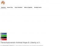 animal-hope-and-liberty.de Webseite Vorschau