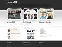 uniquetex.de Webseite Vorschau