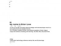 brianflove.com Webseite Vorschau