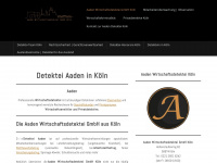 aaden-detektive.de Webseite Vorschau