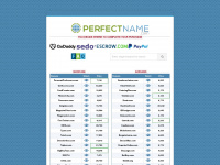 perfectname.com Webseite Vorschau