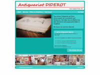 antiquariat-diderot.de Webseite Vorschau