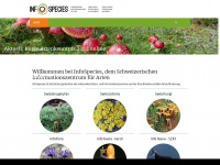 infospecies.ch Webseite Vorschau