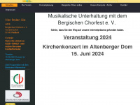 bergisches-chorfest.de Webseite Vorschau