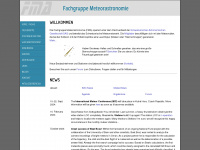 meteorastronomie.ch Webseite Vorschau