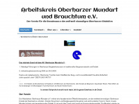 arbeitskreis-oberharzer-mundart.de Webseite Vorschau