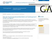 genderandagency.univie.ac.at Webseite Vorschau