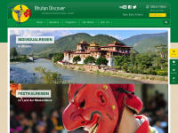 bhutan-discover.de Webseite Vorschau