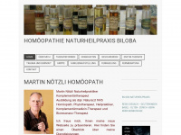 homoeopathbiloba.ch Webseite Vorschau