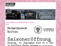 heimatmuseumworben.ch Webseite Vorschau