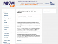 mkwi2016.de Webseite Vorschau
