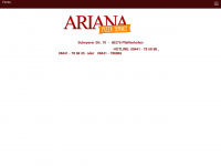 ariana-pizza-paf.de Webseite Vorschau
