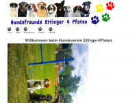 ettinger4pfoten.de Webseite Vorschau