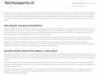 rechtsexperte.ch Webseite Vorschau