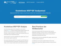 wdfidf-tool.com Webseite Vorschau