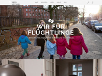 wir-fuer-fluechtlinge.de Webseite Vorschau