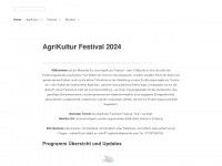 agrikulturfestival.de Webseite Vorschau