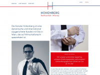 hohenberg-law.at Webseite Vorschau