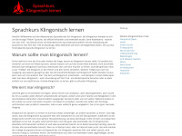 sprachkurs-klingonisch-lernen.de Webseite Vorschau