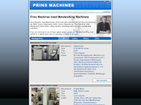 prins-machines.com Webseite Vorschau