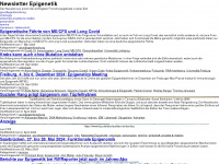 newsletter-epigenetik.de Webseite Vorschau