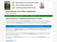 kleingartenversicherung.net Webseite Vorschau